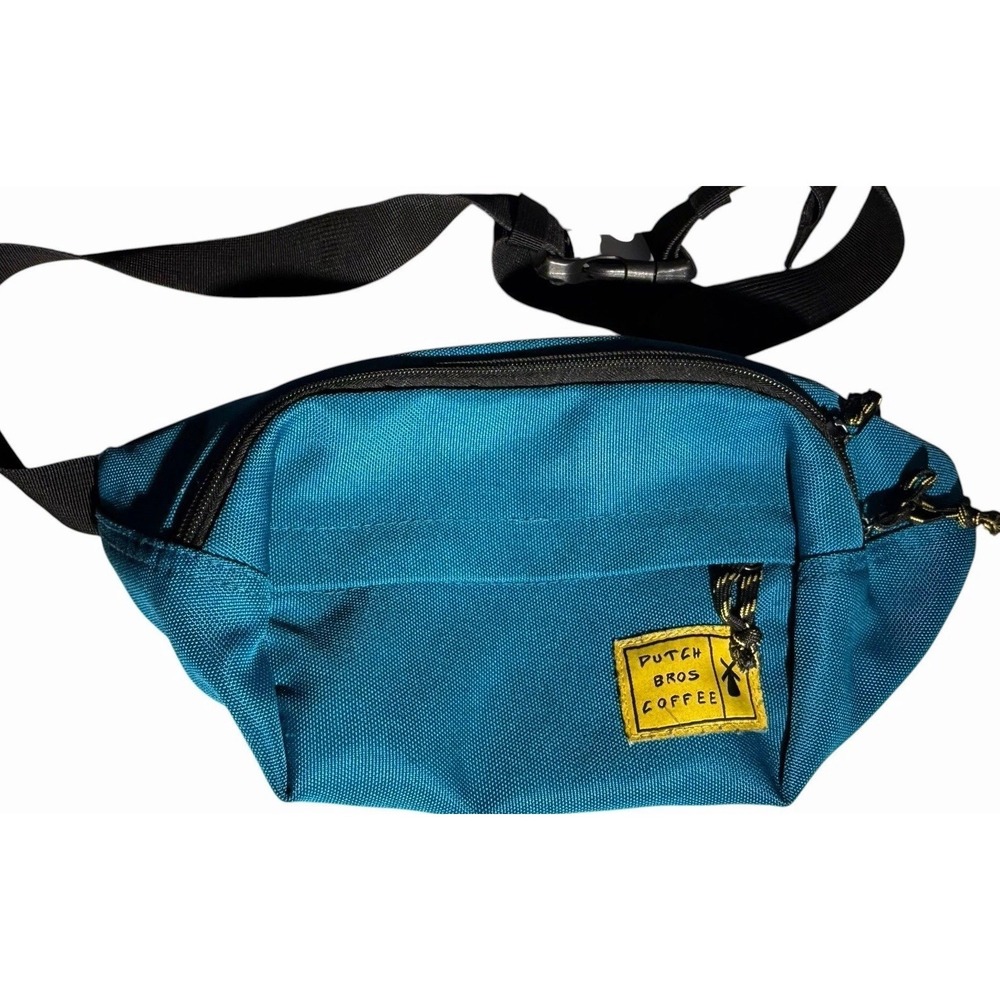 Dutch Bros Coffee Blue Fanny Pack Waist Belt Bag Zip Up Adjustable Strap